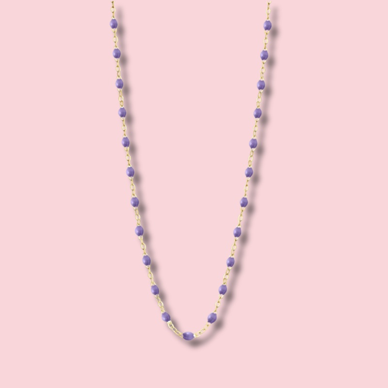 Classic Gigi Necklace Yellow Gold/ Mauve