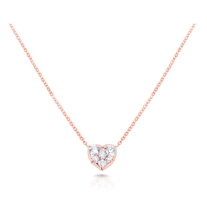 Heart Choker Chain Rose Gold